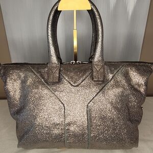 Yves Saint Laurent YSL Easy "Y" Rives Gauche Metallic Bronze Hand Bag/Boston Bag